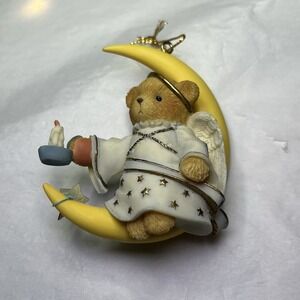 Enseco Cherished Teddies 2000 Angel Bear On Moon Hanging Ornament #706663